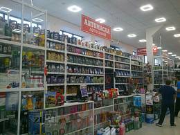 Сеть супермаркетов автозапчастей "Автобан", стеллажи полочные Сеть супермаркетов автозапчастей "Автобан", стеллажи полочные